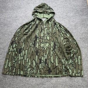 Vintage Muleskins Hoodie Mens XL Tree Bark‎ Camouflage Full Zip Sweater USA 70s